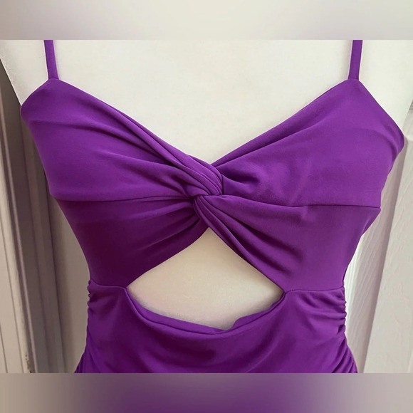 Susana‎ Monaco Cutout Ruched Sleeveless Top Womens Small Purple Stretchy NWT - Picture 6 of 11